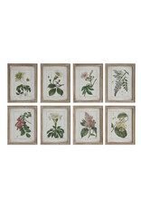 Framed Wall Decor with Floral Image, 8 Styles DA6716A