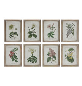 Framed Wall Decor with Floral Image, 8 Styles DA6716A