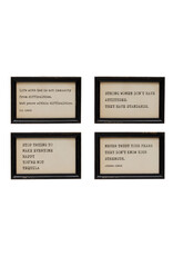 Wood Framed Wall Decor with Saying, 4 Styles Each DF4452A