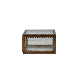 Brass & Glass Display Box w/ Scalloped Edges DF7473