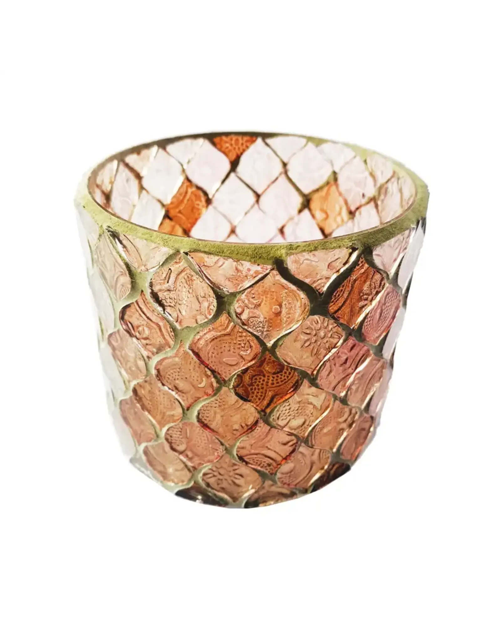 Recycled Glass Mosaic Tealight/Votive Holder DF8485