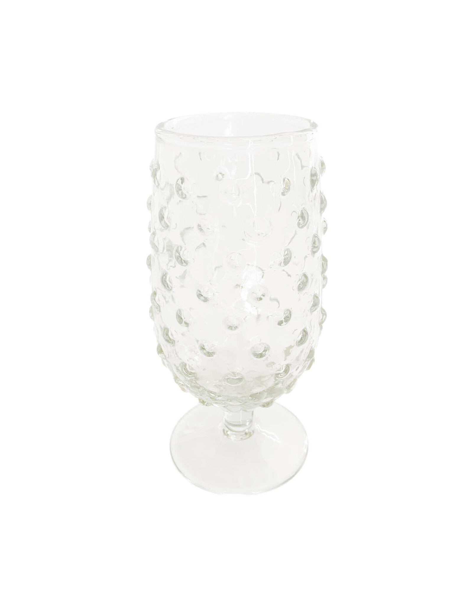 12 oz. Recycled Glass Hobnail Stemmed Drinking Glass DF8543