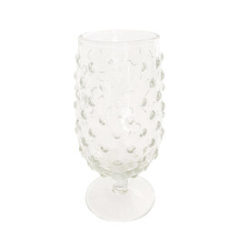12 oz. Recycled Glass Hobnail Stemmed Drinking Glass DF8543
