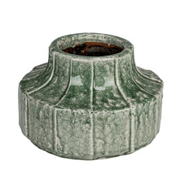Terra-cotta Vase/Planter w/ Embossed Lines (Holds 5" Pot)  Df8702