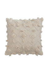 20" Cotton Slub Pillow w/ Diamond Embroidery AH2722PMC