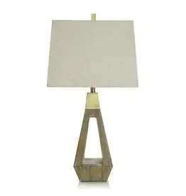 Brown Table Lamp Triangle Cut Out 30" L333479