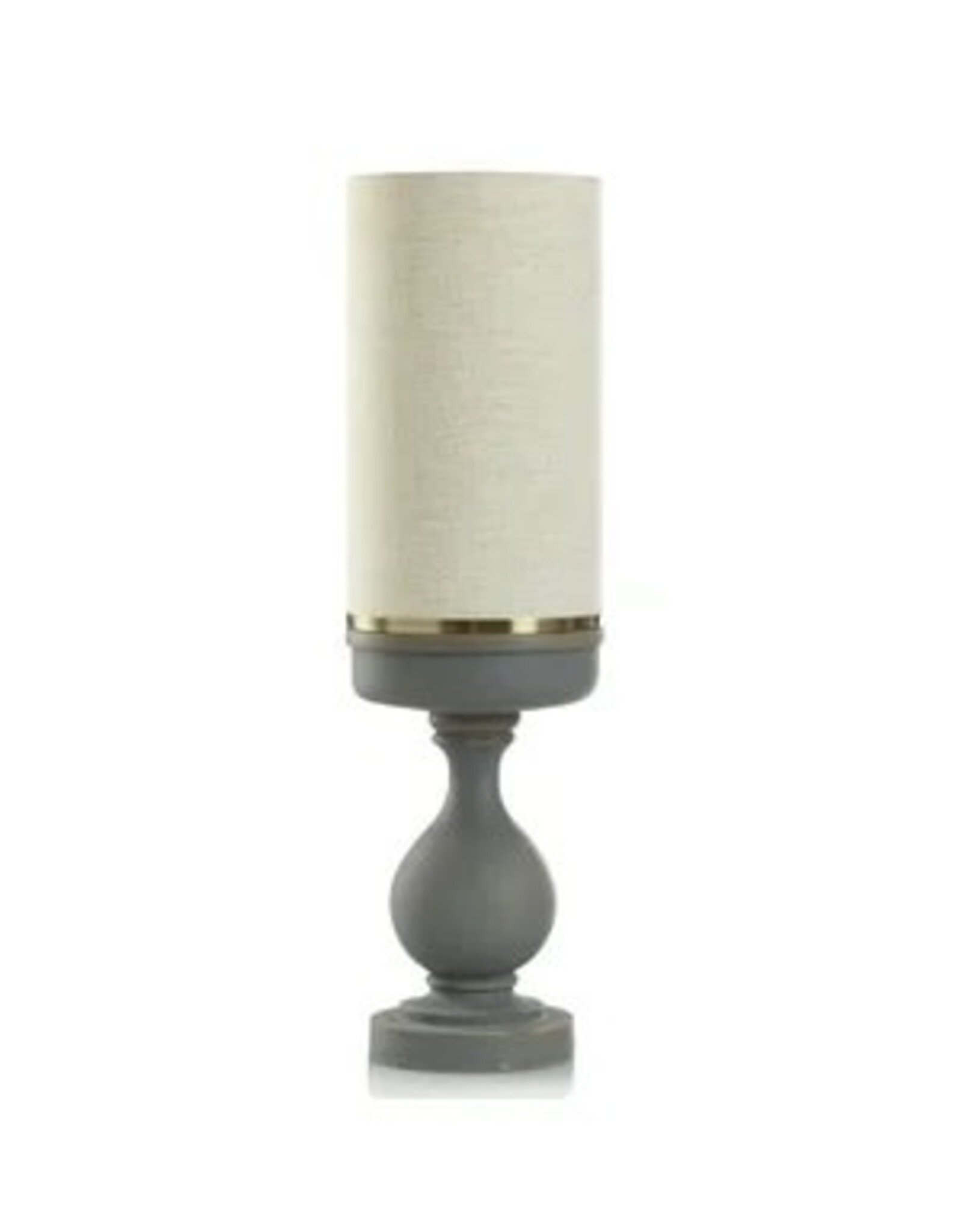 Upright Lamp with Linen Shade grey  33" L57159