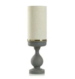 Upright Lamp with Linen Shade grey  33" L57159
