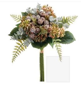 13" Allium /Fern Bouquet FBQ817-PU/GR