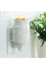 White Hobnail Pluggable Fragrance Warmer PIWHB