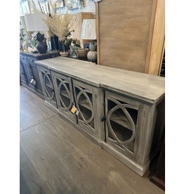 CAB331 Glazed Media Credenza 86.6x21.2x35.8"H