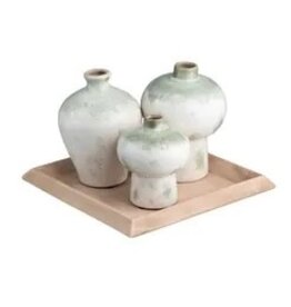 Ivory Vases or Tray CVDZEP032