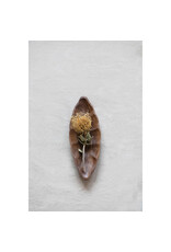 Hand-Carved Acacia Wood Leaf Shaped Dish DF5296