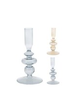 AAE204010 CANDLE HOLDER GLASS 6.7" 2ASS