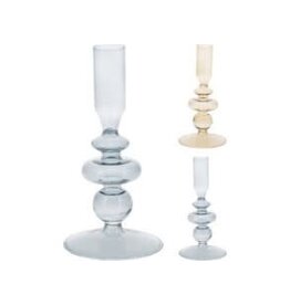 AAE204010 CANDLE HOLDER GLASS 6.7" 2ASS
