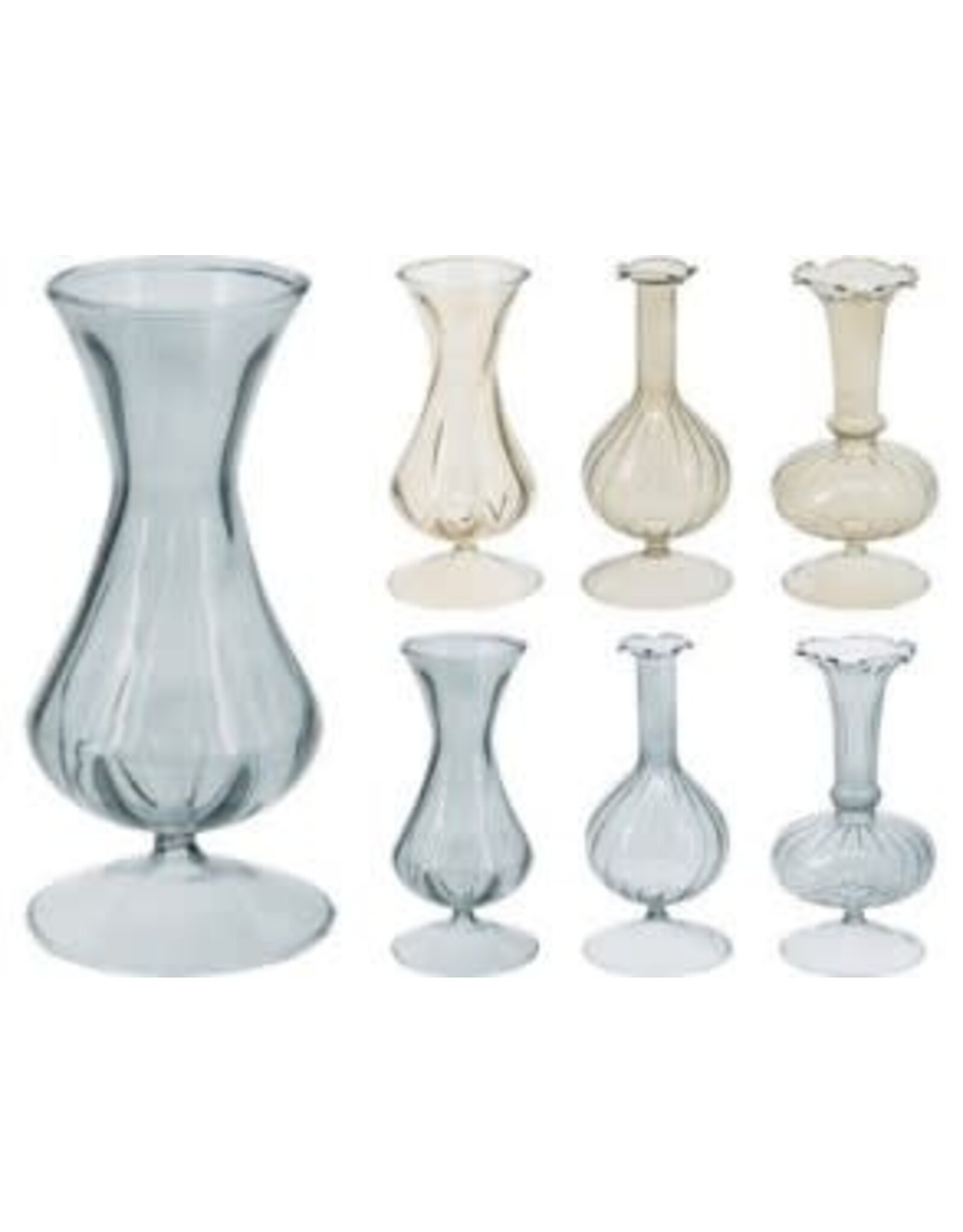 AAE204040 VASE GLASS 6.3" 6ASS