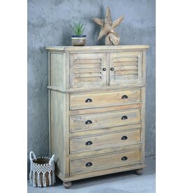 CHE154 Charlestone Tallboy 4drw w/RG 2Doors 40.1x18.1x57.1"H