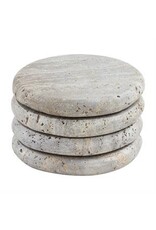 Travertine Stone Coaster Set 42500174