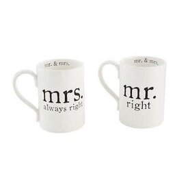 Mr & Mrs Right Mug Set 43500113