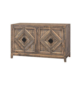 COM 2308- ANNADEL 4 DOOR CONSOLE WASHED BROWN