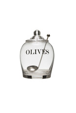 Glass Jar w/ Slotted Spoon Olives df1819
