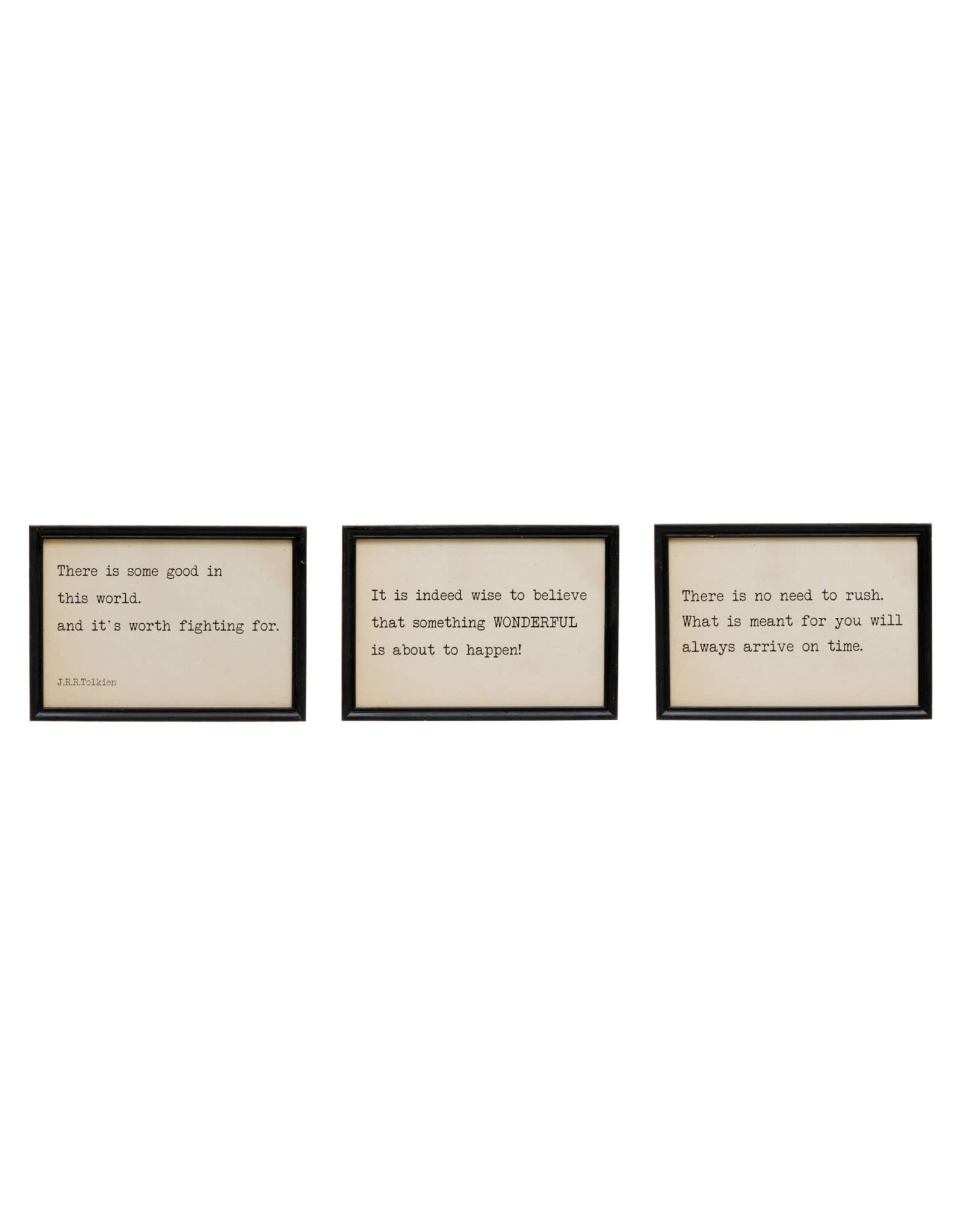 Wood Framed Wall Decor with Saying, 3 Styles each DF4449A