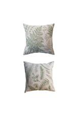 20" Square Cotton & Linen Printed Pillow, 2 Styles Each df8324A