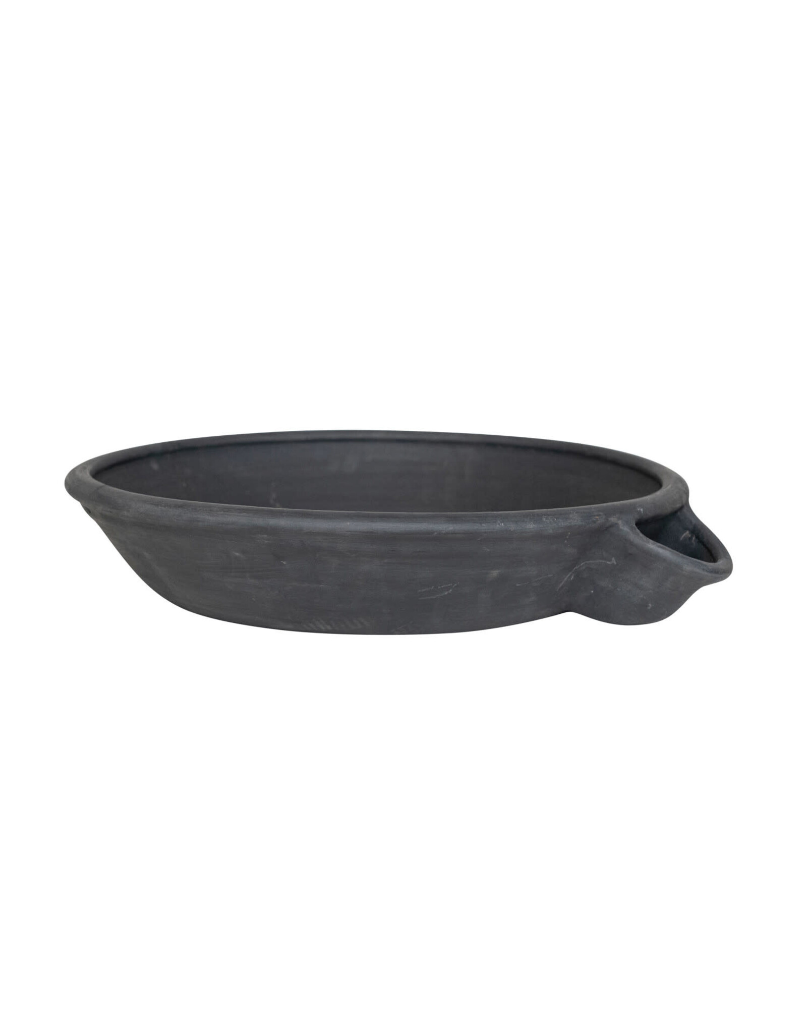 Decorative Vintage Reproduction Clay Dahi Bowl, Black  DF8103