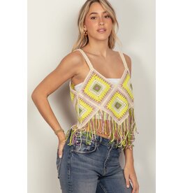 Fitted Crop Bustier Tank Top NT11522-12OR534