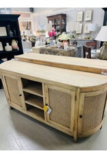 CAB506 St Barts Credenza 4Rattan dr 3Shelv 78x18.8x35.3"H