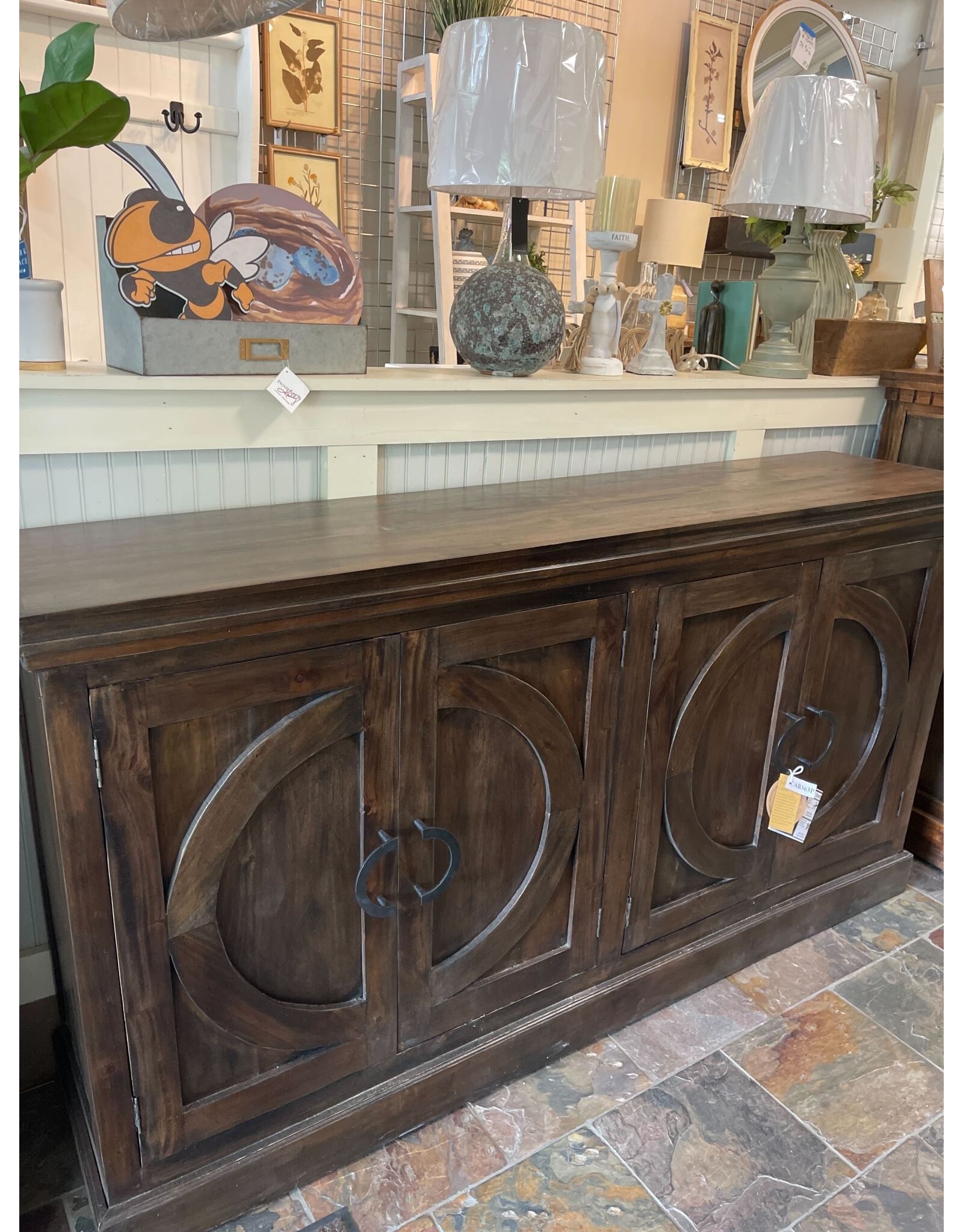 CAB363 Luna Credenza 4Panel doors 70.5x16.1x38.2"H