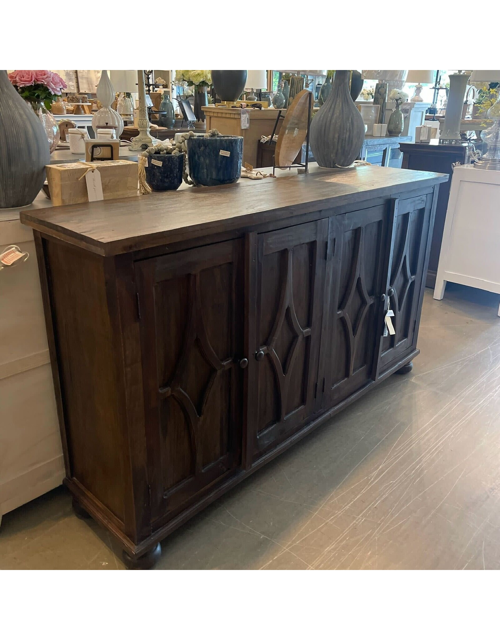 CAB1749 Sideboard 4 Raised Panel Doors 65.7x16x38"H