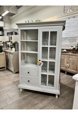 CAB1858 Glazed Disp Armoire 1GD 2 drw w/RG 43.2x16.8x68.2H