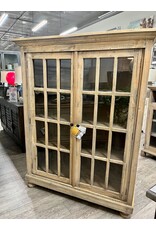 CAB1319S Glazed Display Case 3Shlv 53.5x18.8x68.8"H Driftwood