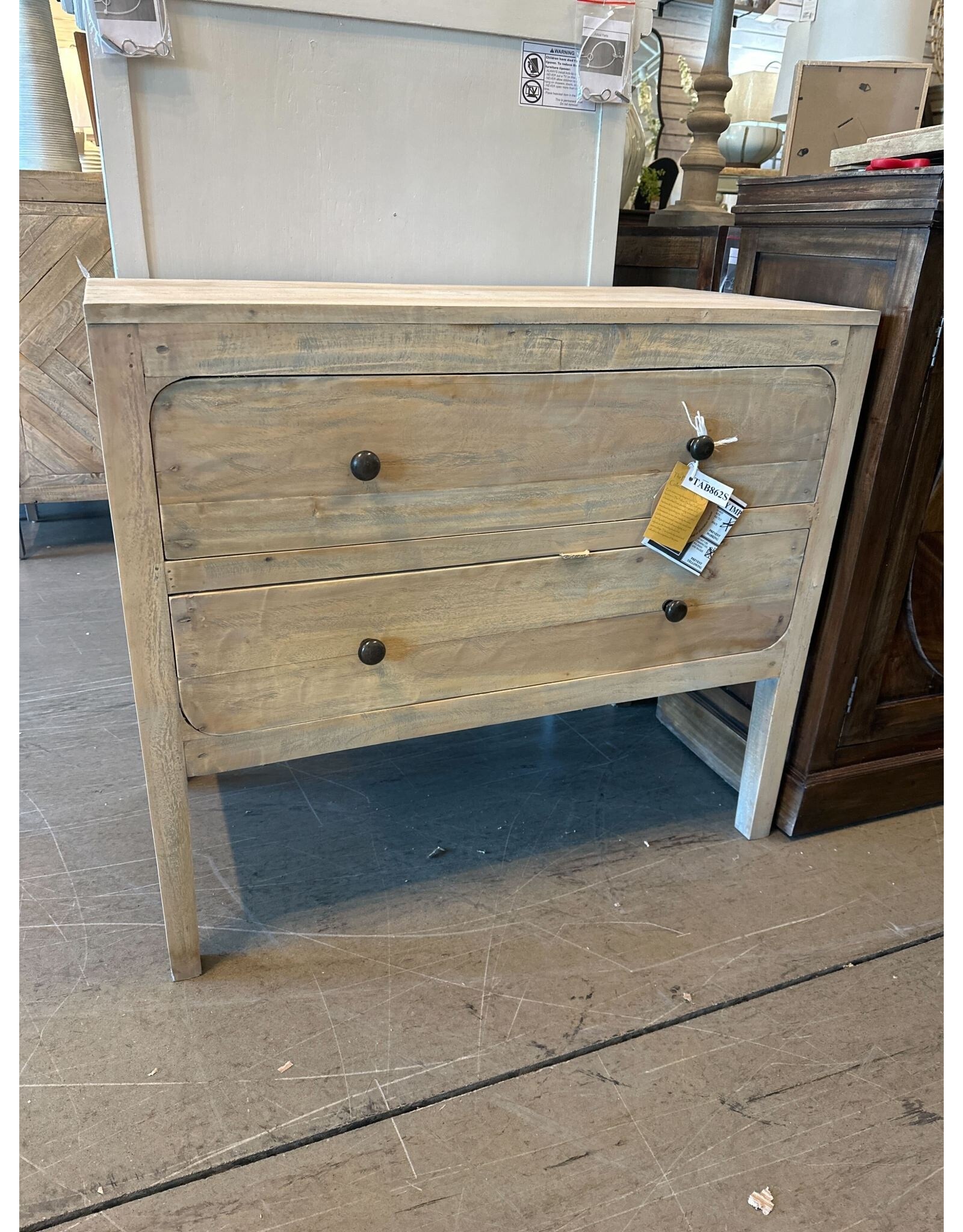 TAB862 Cayman Nightstand 2drw w/RG 37x18.8x31.8"H