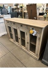CAB1299 Glazed Sideboard 4GD 3drw w/RG 54.1x17.3x35.8"H