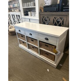 CAB567 Credenza 6 Rattan Storage 52 x 18.1 x 29.8H