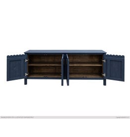 2561 JAZMINE 4 DR DARK BLUE CONSOLE 75-1/2 x 17-3/4 x 32-3/4