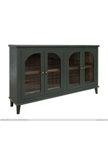 Genova 4 Glass Doors, Blue Console  70-3/4 x 15-1/4 x 42