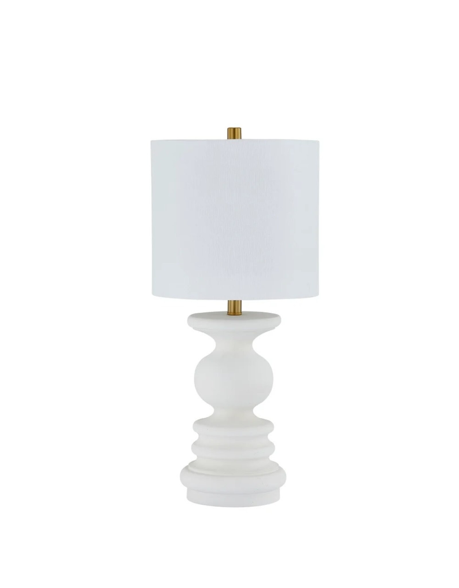 Table Lamp, Raven, White/Gold