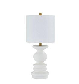 Table Lamp, Raven, White/Gold