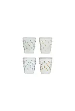 13 oz. Handmade Drinking Glass w/ Raised Dots, 4 Colors DF9587A