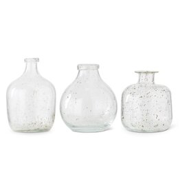 Textured Handblown Glass Bottles 15330A