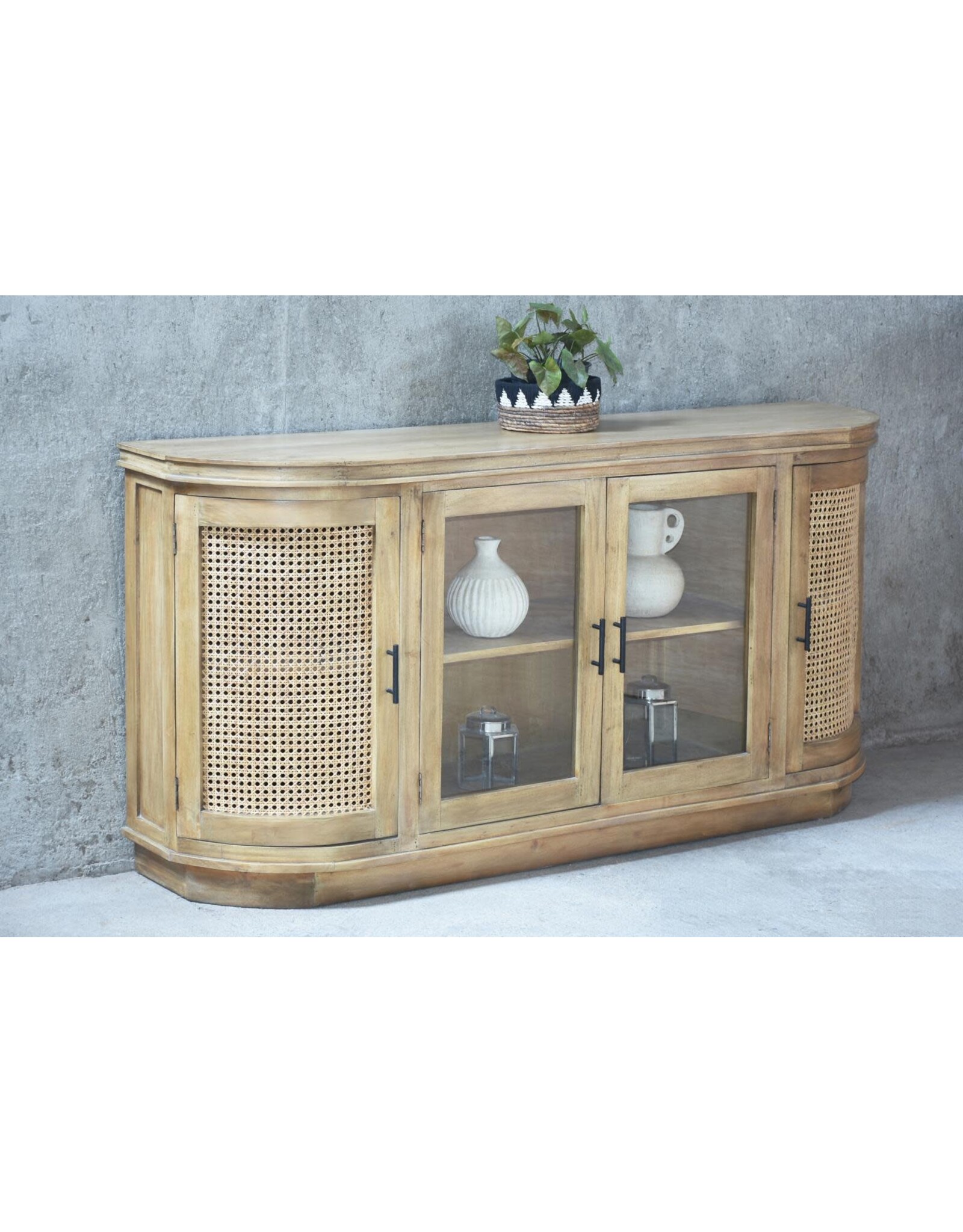 CAB416 Demilune Credenza 72x16.8x35"H