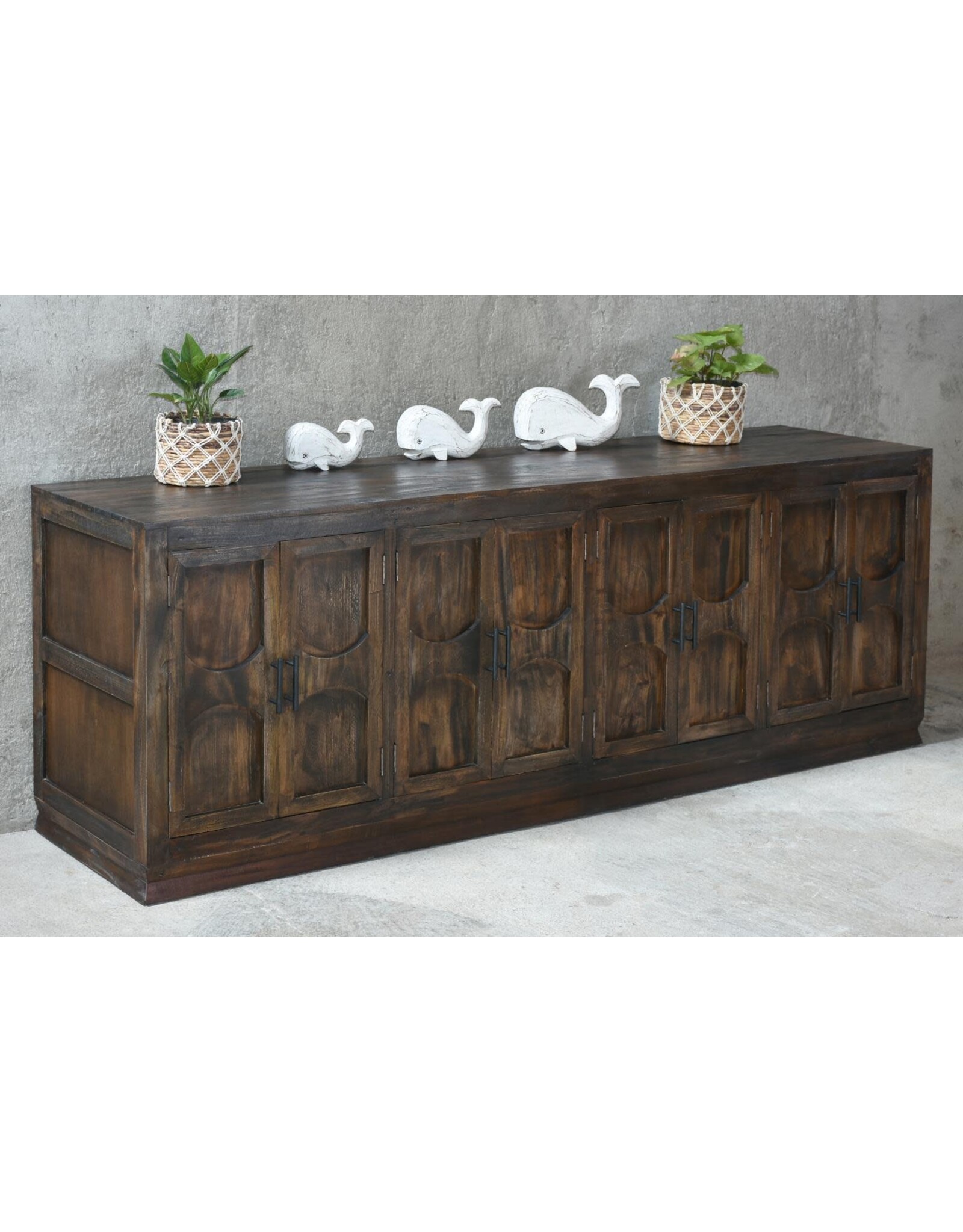 CAB488 Long Low Sideboard 86.2x20.1x31.1"H