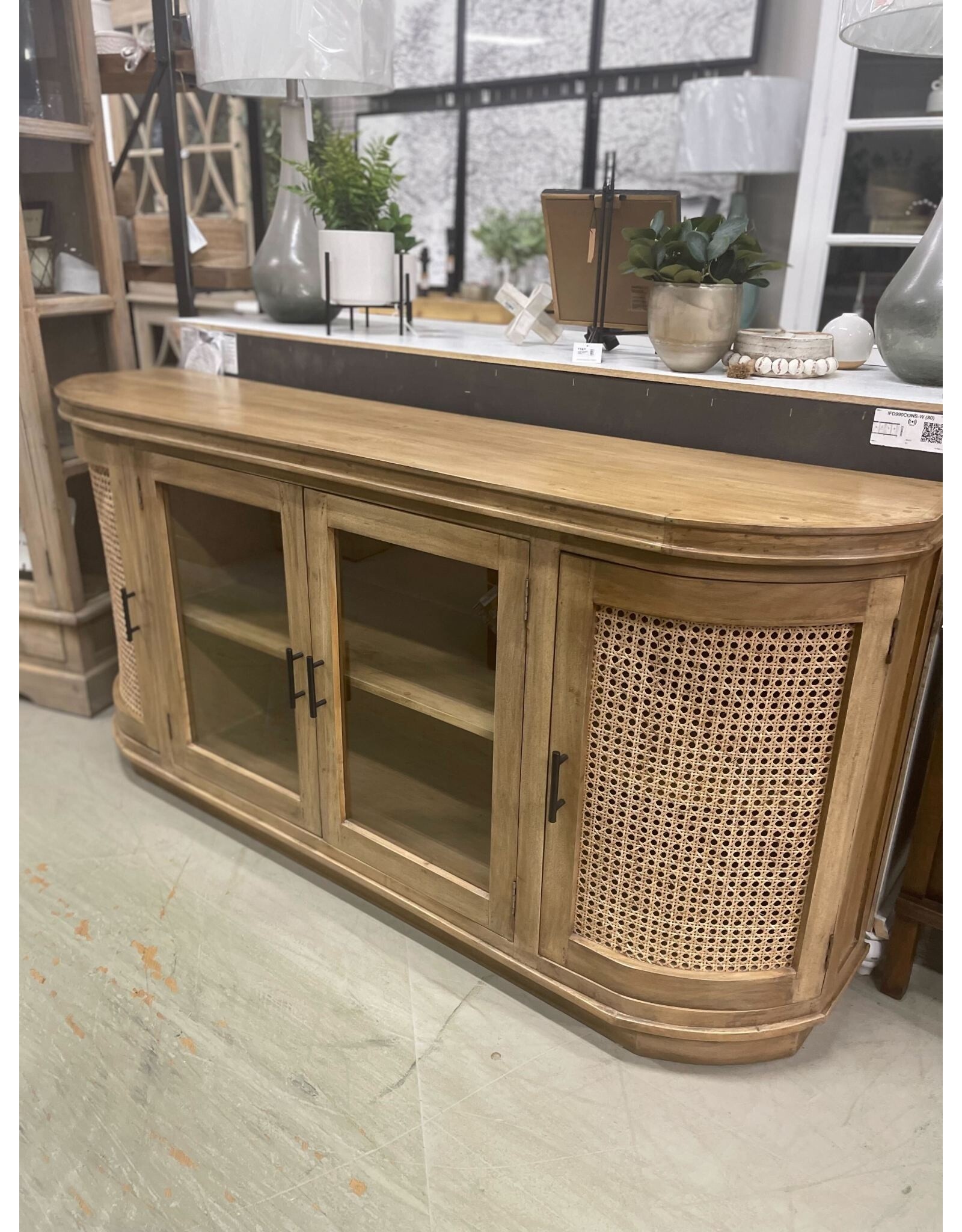 CAB416 Demilune Credenza 72x16.8x35"H