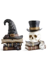 Resin Halloween Stacked Books, 2 Styles, Each 42024A