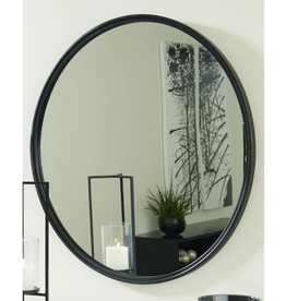 Round Mirror Black  31" W x 1.13" D x 31" H