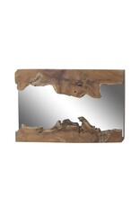 57265 BROWN WOOD LIVE EDGE WALL MIRROR