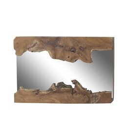 57265 BROWN WOOD LIVE EDGE WALL MIRROR